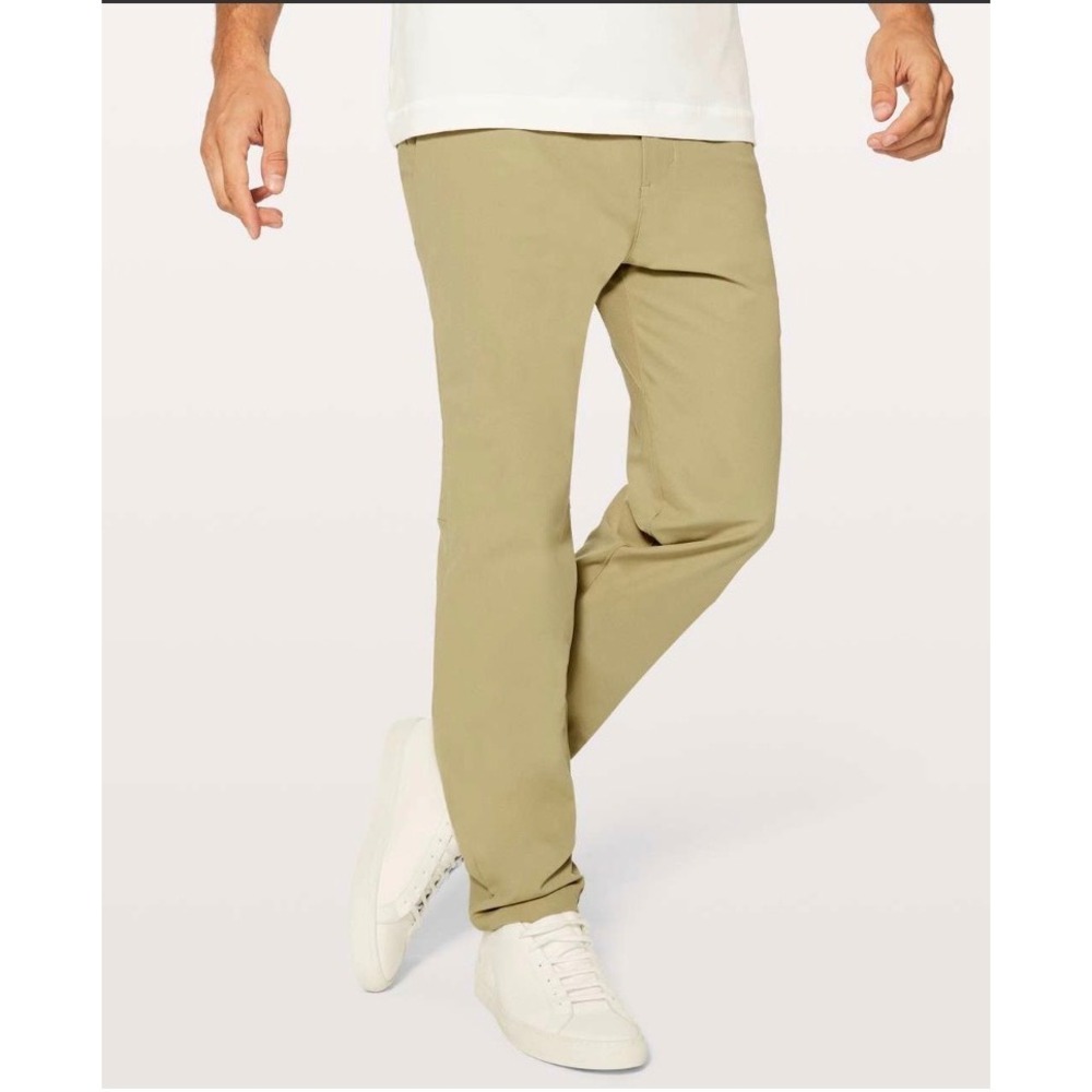 Lululemon Commission Pant Slim Qwick Oxford Khaki Tan Mens 30